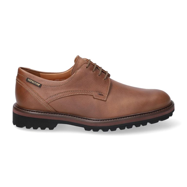 Mephisto BATISTE heren nette veterschoen - Kastanje bruin
